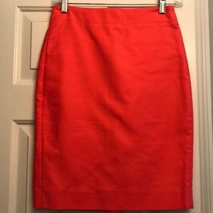 Jcrew pink pencil skirt